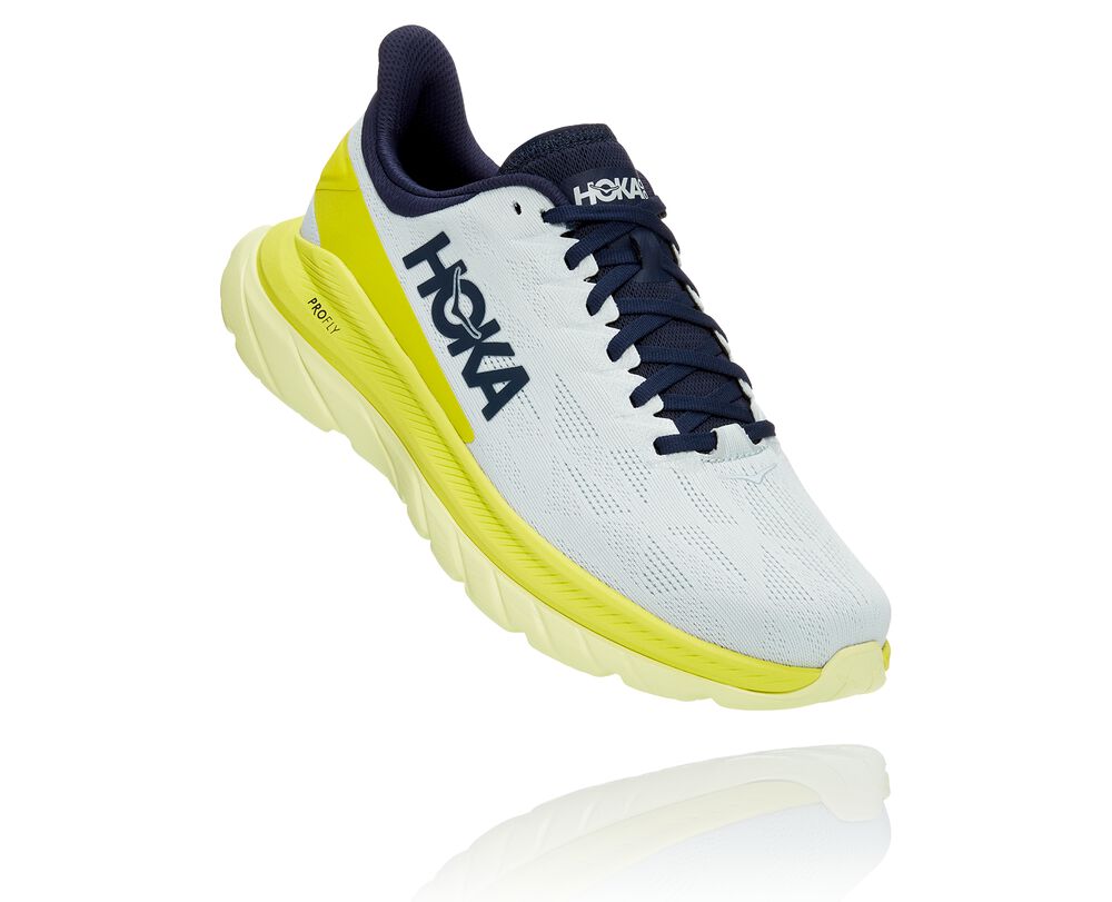 Hoka One One Mach 4 Löparskor Herr Beige/Gula - SE-3754291